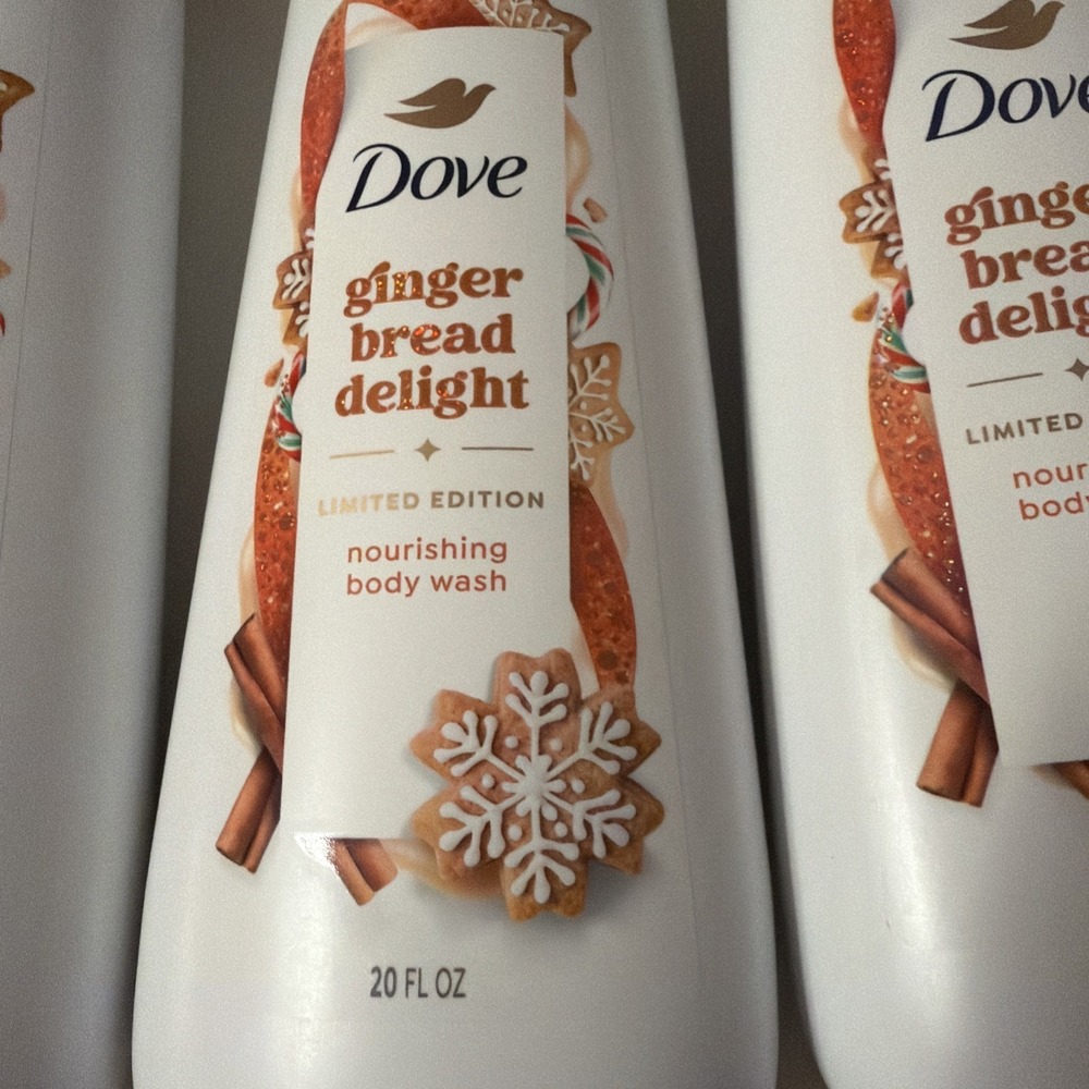 Dove Gingerbread Delight Body Wash, Limited Edition Holiday 20 oz - LOT OF 3 - Picture 2 of 5